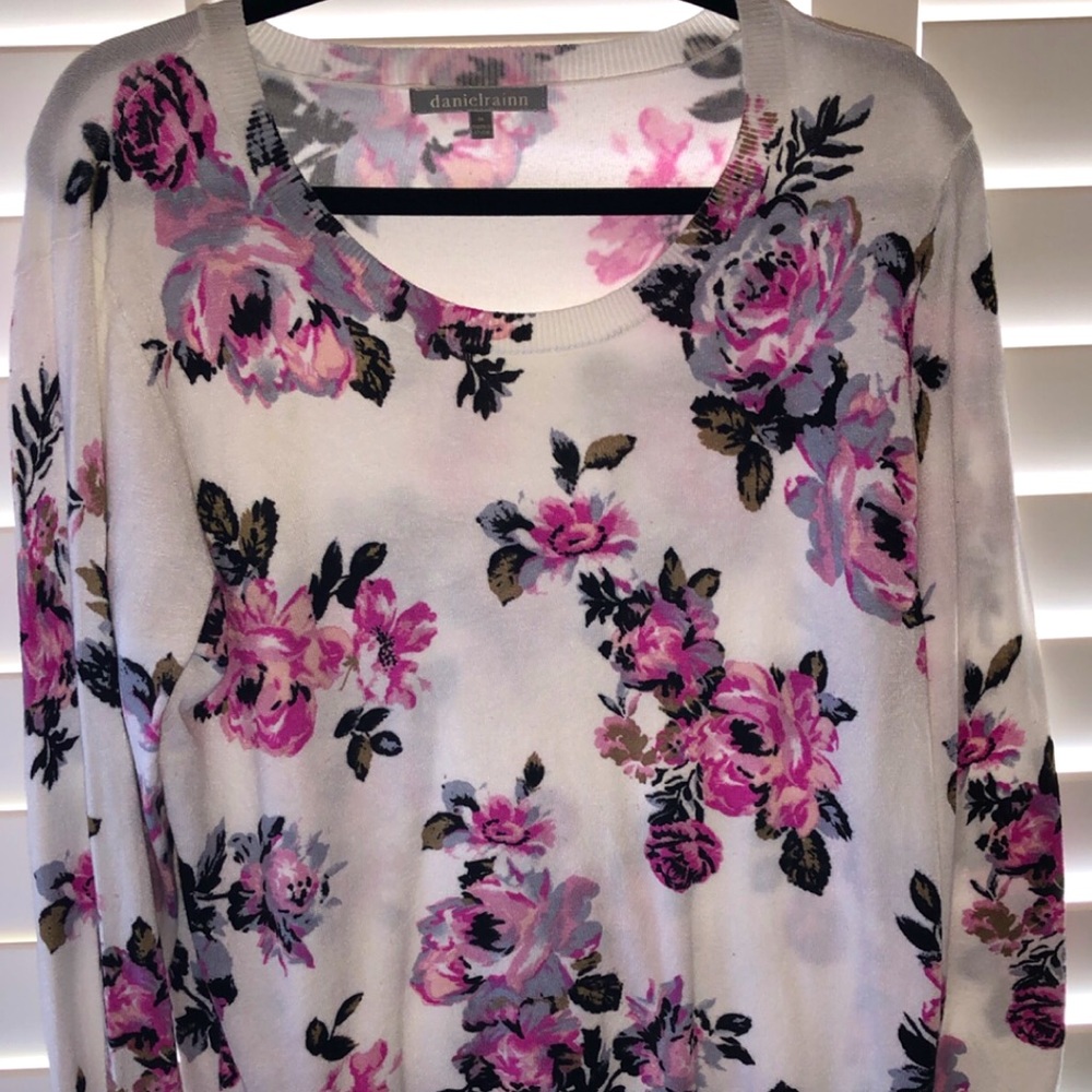 A floral sweater
